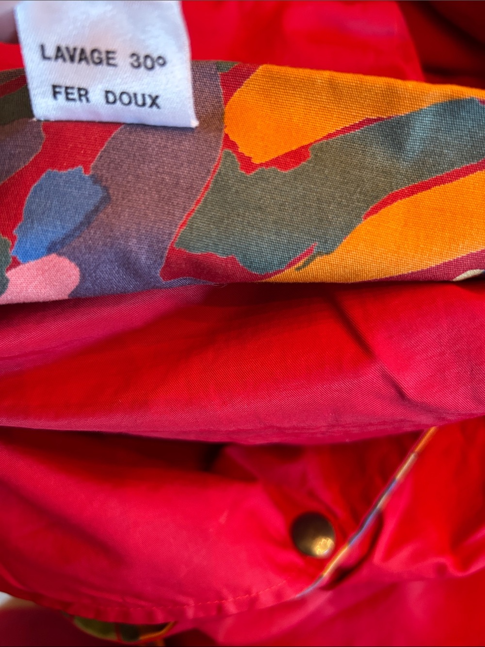 Isabelle Faure Reversible Barn Jacket, Red/Pattern - Picture 7 of 7